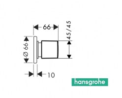 LLAVE DE PASO EMPOTRADA METRIS E HANSGROHE